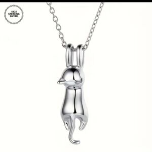 Kay Jewelers Silver Cat Charm Necklace